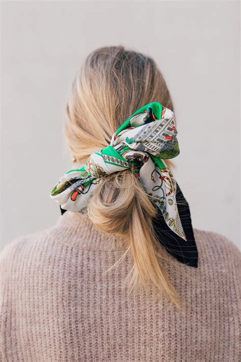 hermes scarf in hair